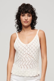 Superdry White Crochet Cami Top - Image 2 of 8
