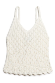 Superdry White Crochet Cami Top - Image 5 of 8