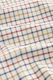 Ecru White Stretch Oxford Check Short Sleeve Shirt - Image 7 of 8