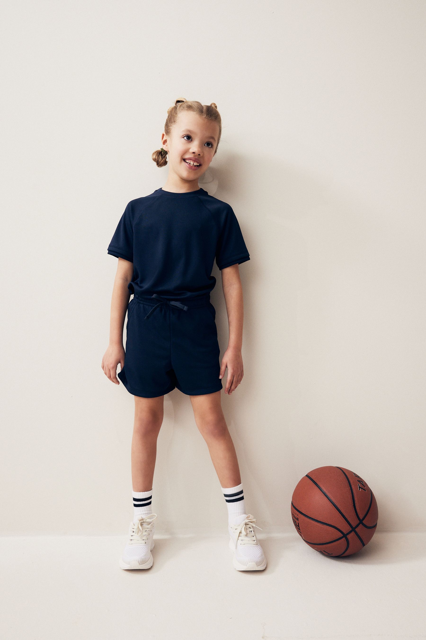 Womens navy sports shorts discount