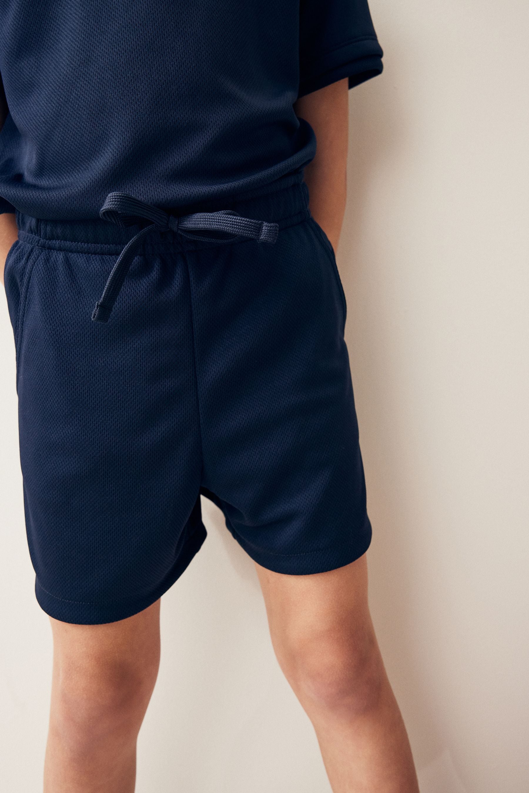 Mens navy sports shorts on sale
