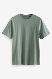 Grey/Sage Green 100% Cotton Short Sleeve Jersey Pyjamas 2 Pack - Image 10 of 12