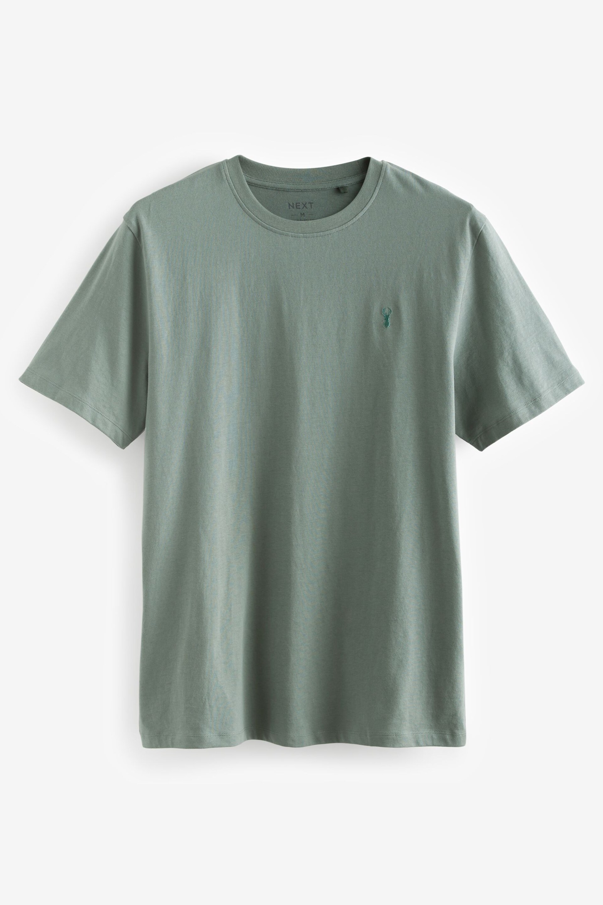 Grey/Sage Green Short Sleeve Jersey Pyjamas Set - Image 10 of 14