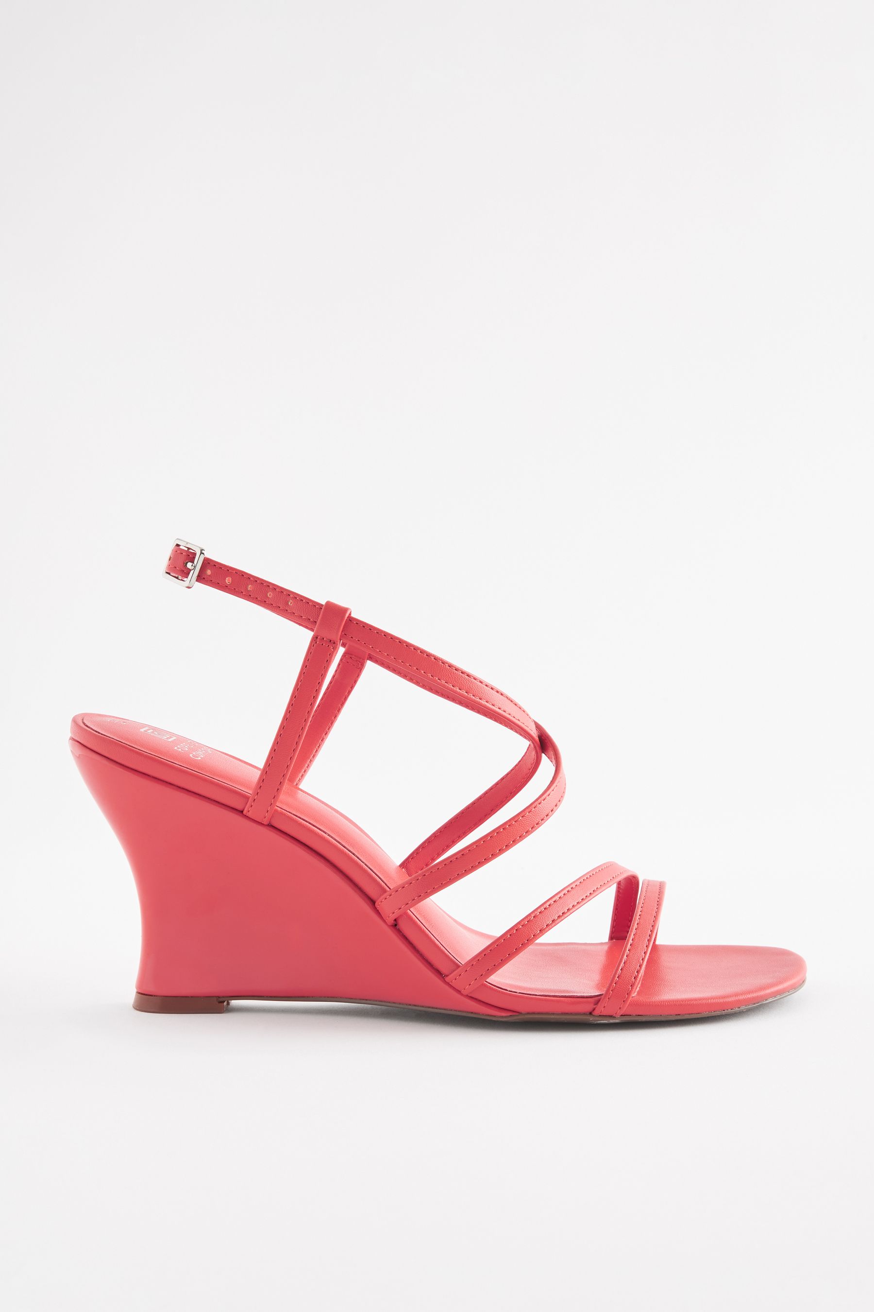 Buy Coral Pink Forever Comfort Strappy Wedges from the Next UK online shop