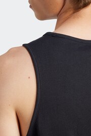 adidas Black/White Big Logo Vest Top - Image 6 of 7