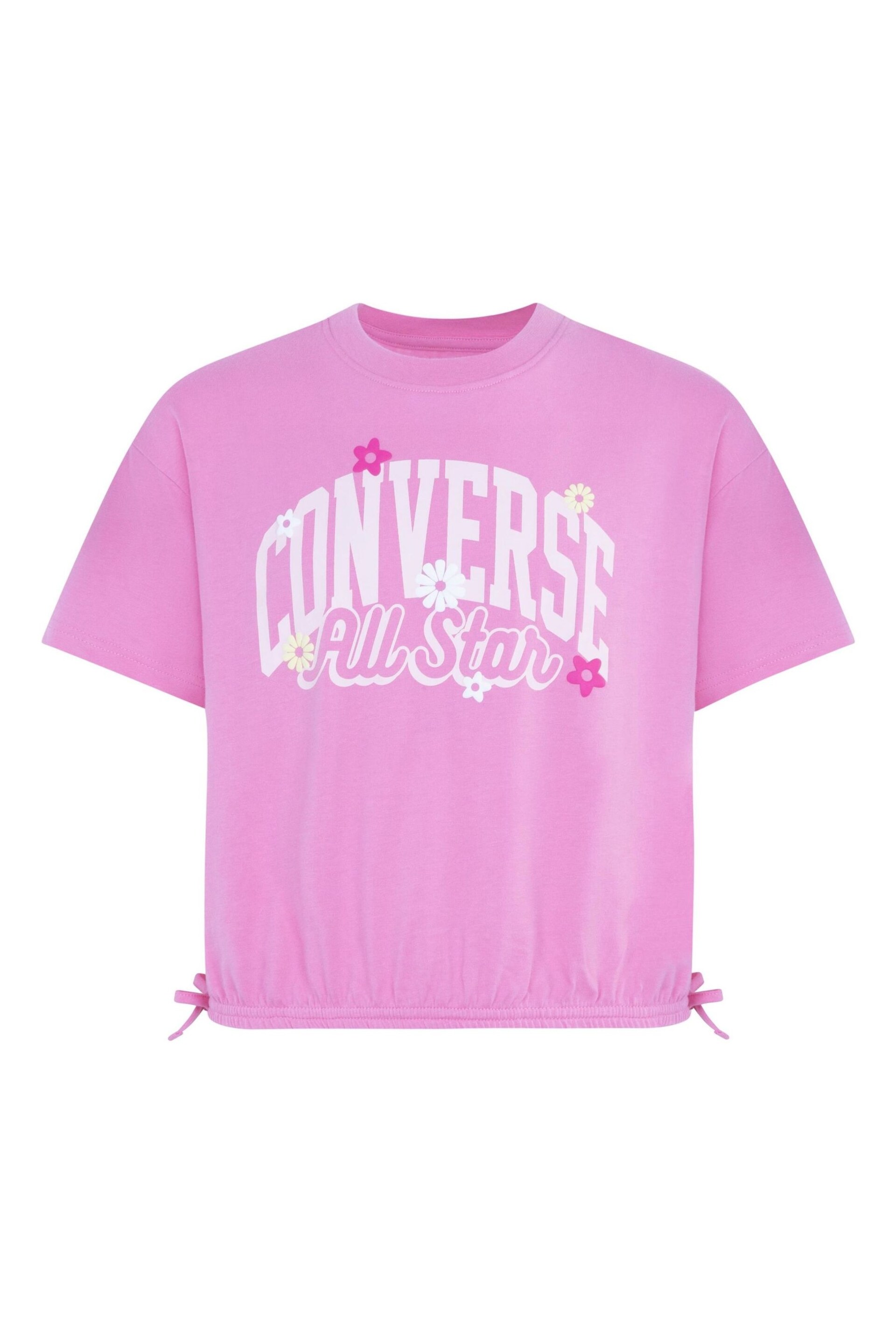 Converse Pink Realxed Graphic T-Shirt - Image 1 of 5