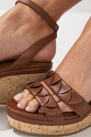 Tan Brown Regular/Wide Fit Forever Comfort® Double Strap Wedges - Image 2 of 9
