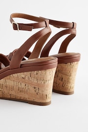 Tan Brown Regular/Wide Fit Forever Comfort® Double Strap Wedges - Image 5 of 9