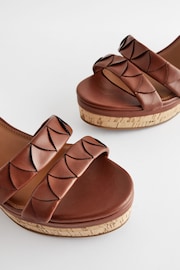 Tan Brown Regular/Wide Fit Forever Comfort® Double Strap Wedges - Image 7 of 9