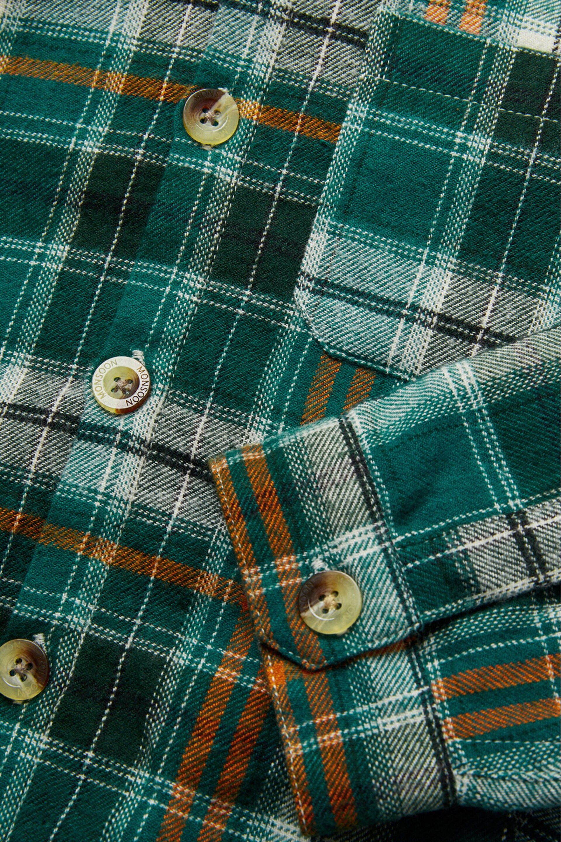 Monsoon Green Check Lined Shacket - Image 3 of 3