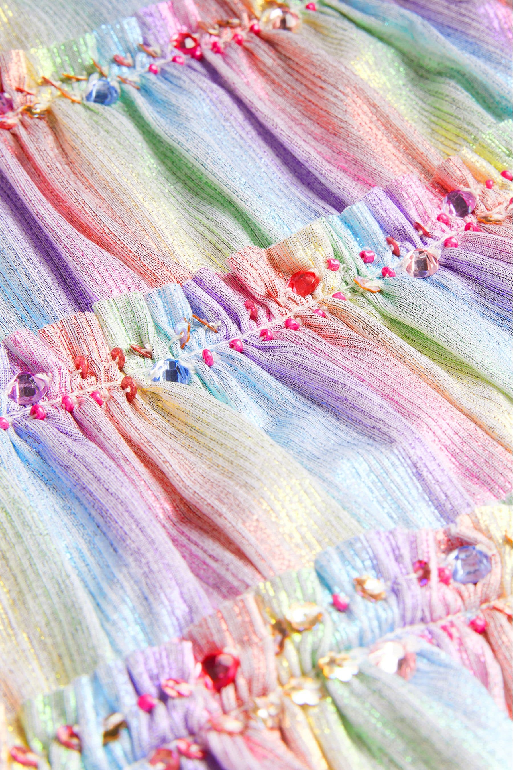 Buy Monsoon Pink Rainbow Plisse Dress from Next Luxembourg