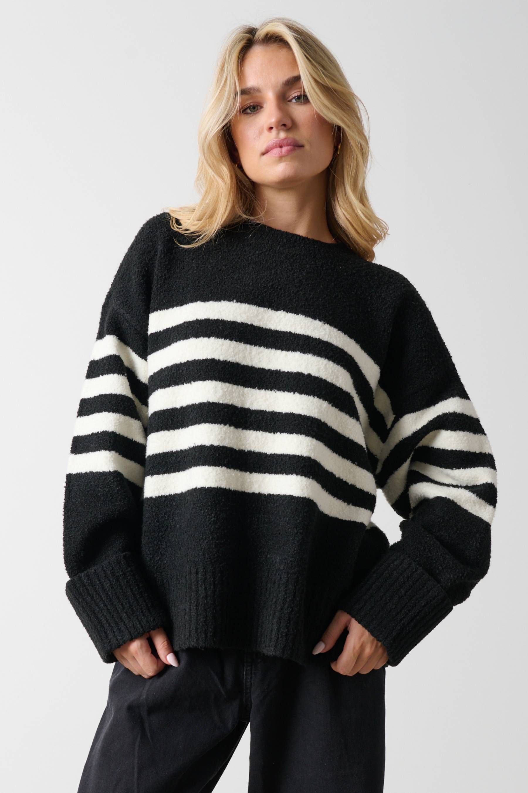 Buy Pretty Lavish Black Oversized Camille Borg Jumper from Next Ireland