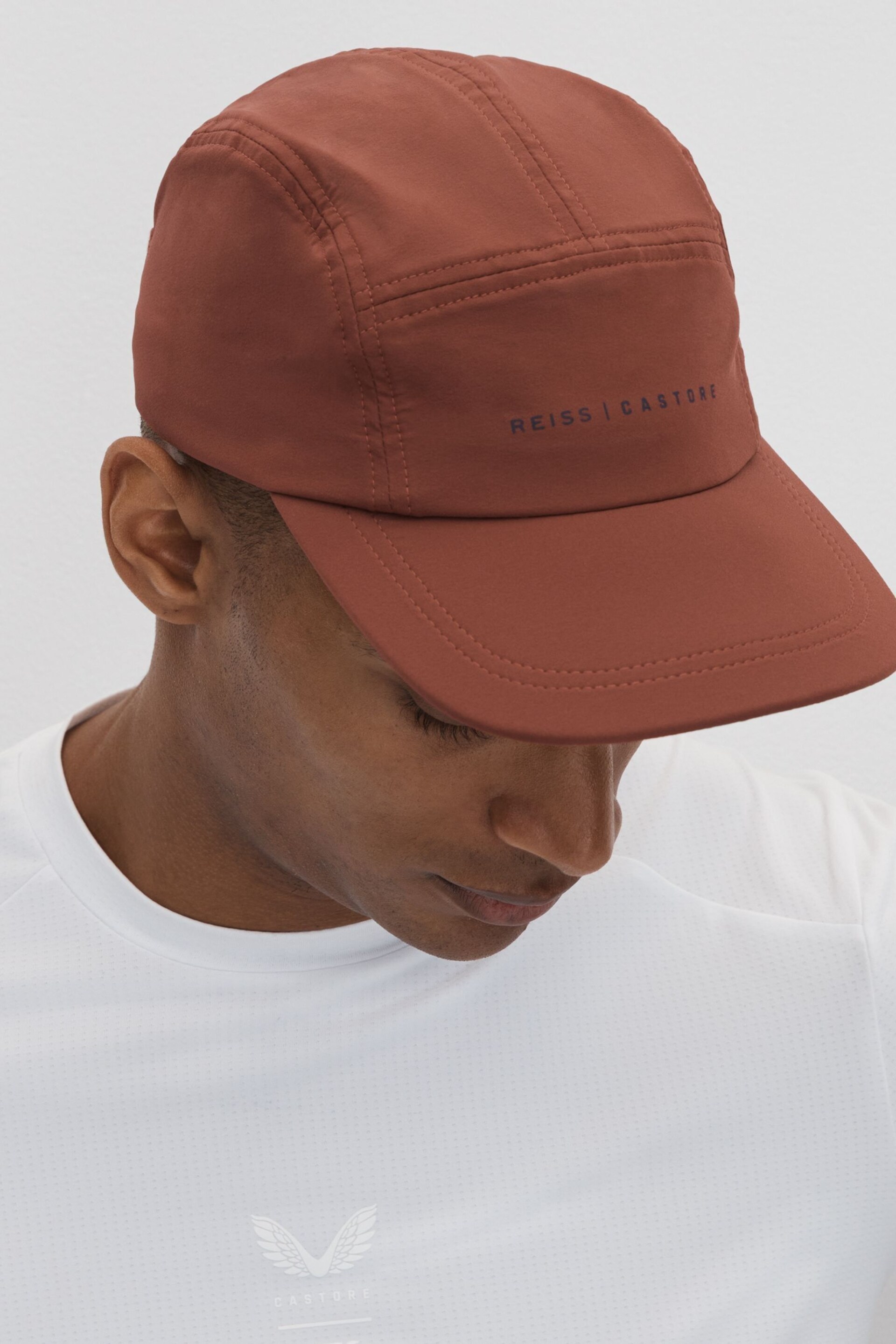 Reiss Rust Remy Castore Water Repellent Baseball Cap - Image 2 of 4