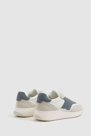 Reiss Airforce Blue Emmett Leather Suede Running Trainers - Image 3 of 5