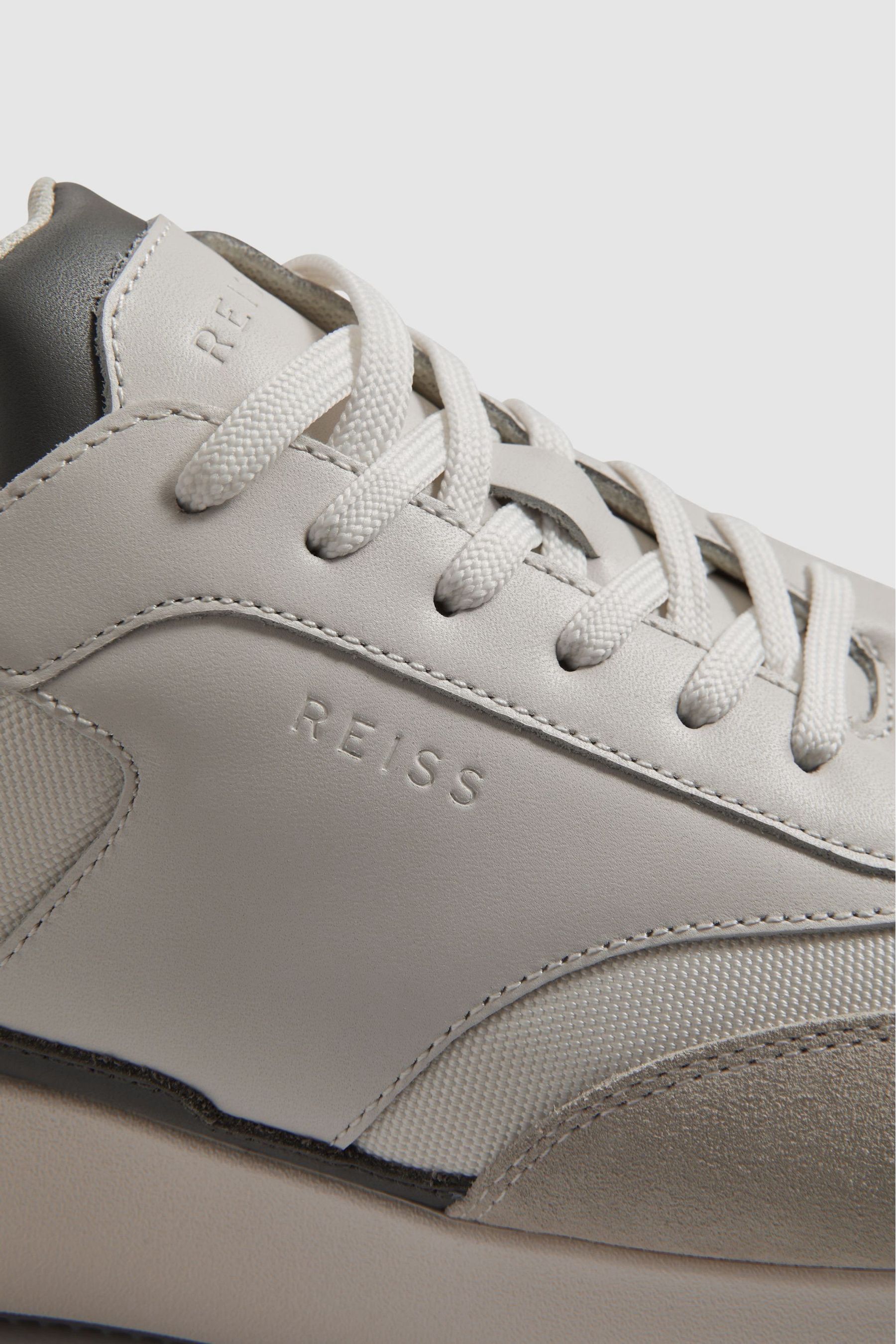 Leather running trainers top