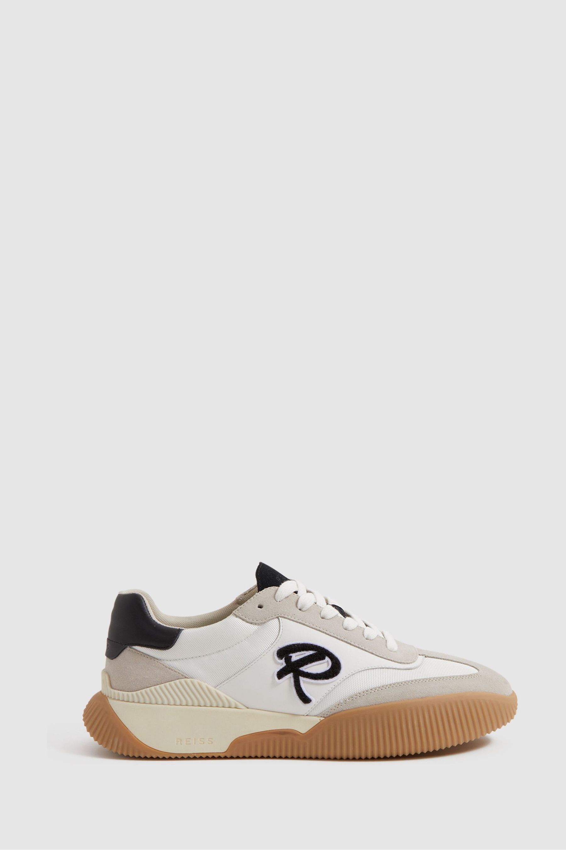 Leather running trainers sale