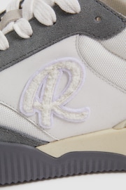 Reiss Grey/White Casper Leather Colourblock Running Trainers - Image 5 of 5