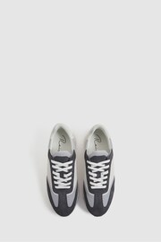 Reiss Grey Mix Emmett Leather Suede Running Trainers - Image 4 of 5