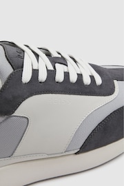Reiss Grey Mix Emmett Leather Suede Running Trainers - Image 5 of 5