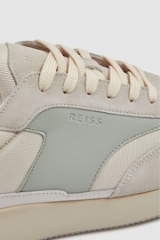 Reiss Pistachio/White Emmett Leather Suede Running Trainers - Image 4 of 4