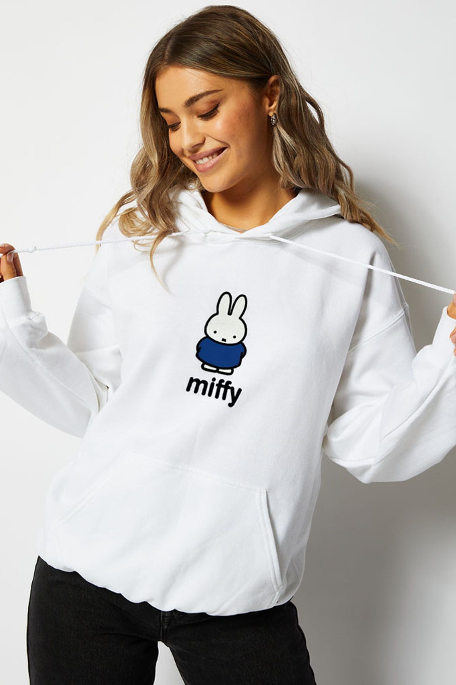 Buy Skinnydip X Miffy Oversized 100 Cotton White Hoodie from Next Israel