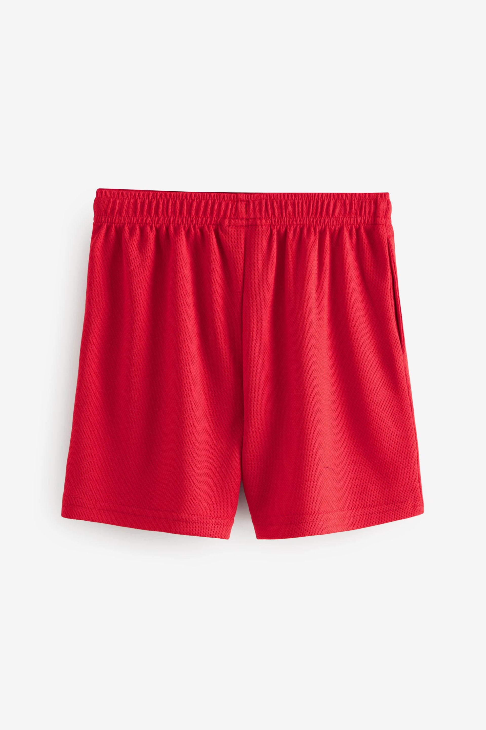 Red Single Football Sports Shorts (3-16yrs) - Image 2 of 3