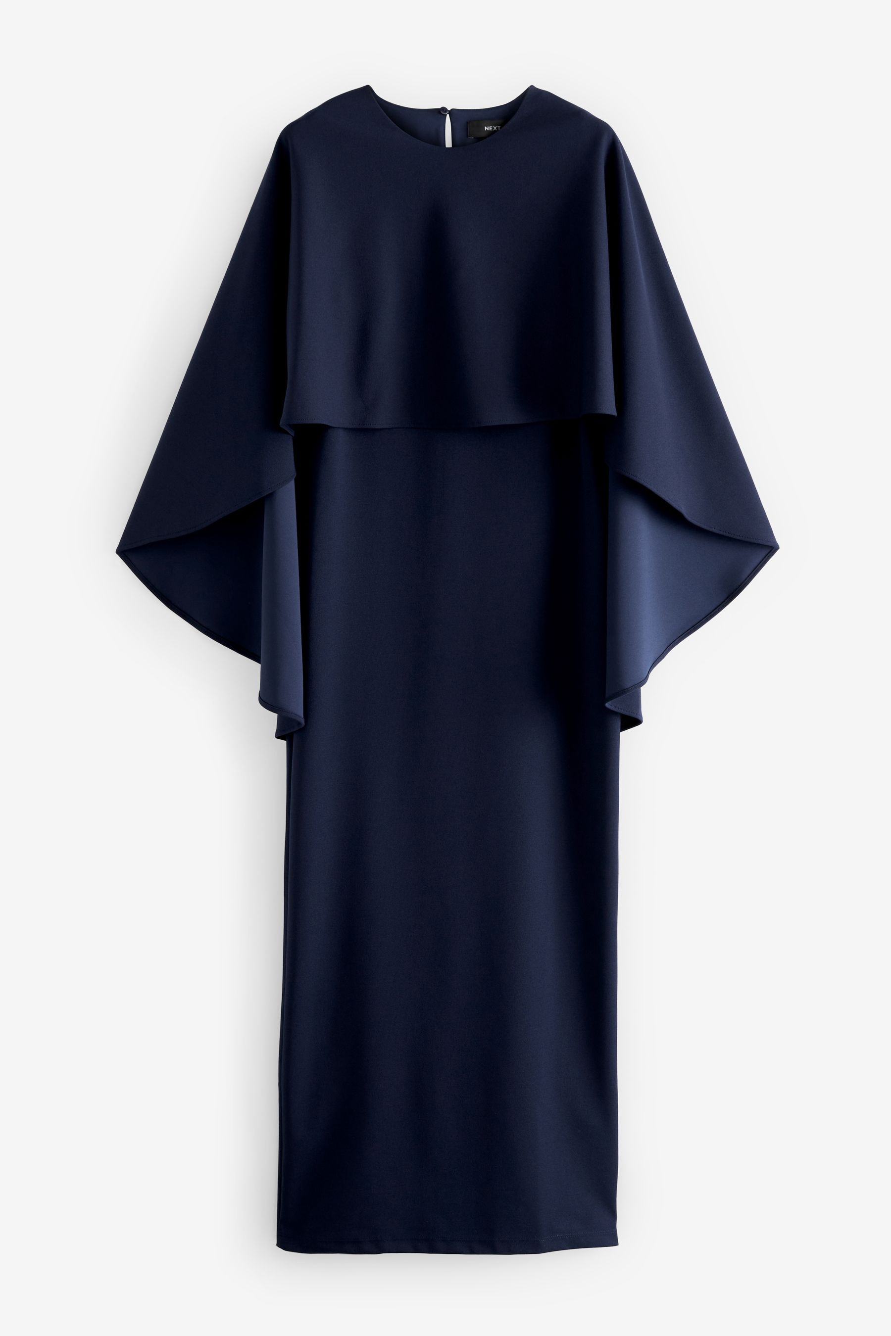 Blue cape sleeve dress clearance