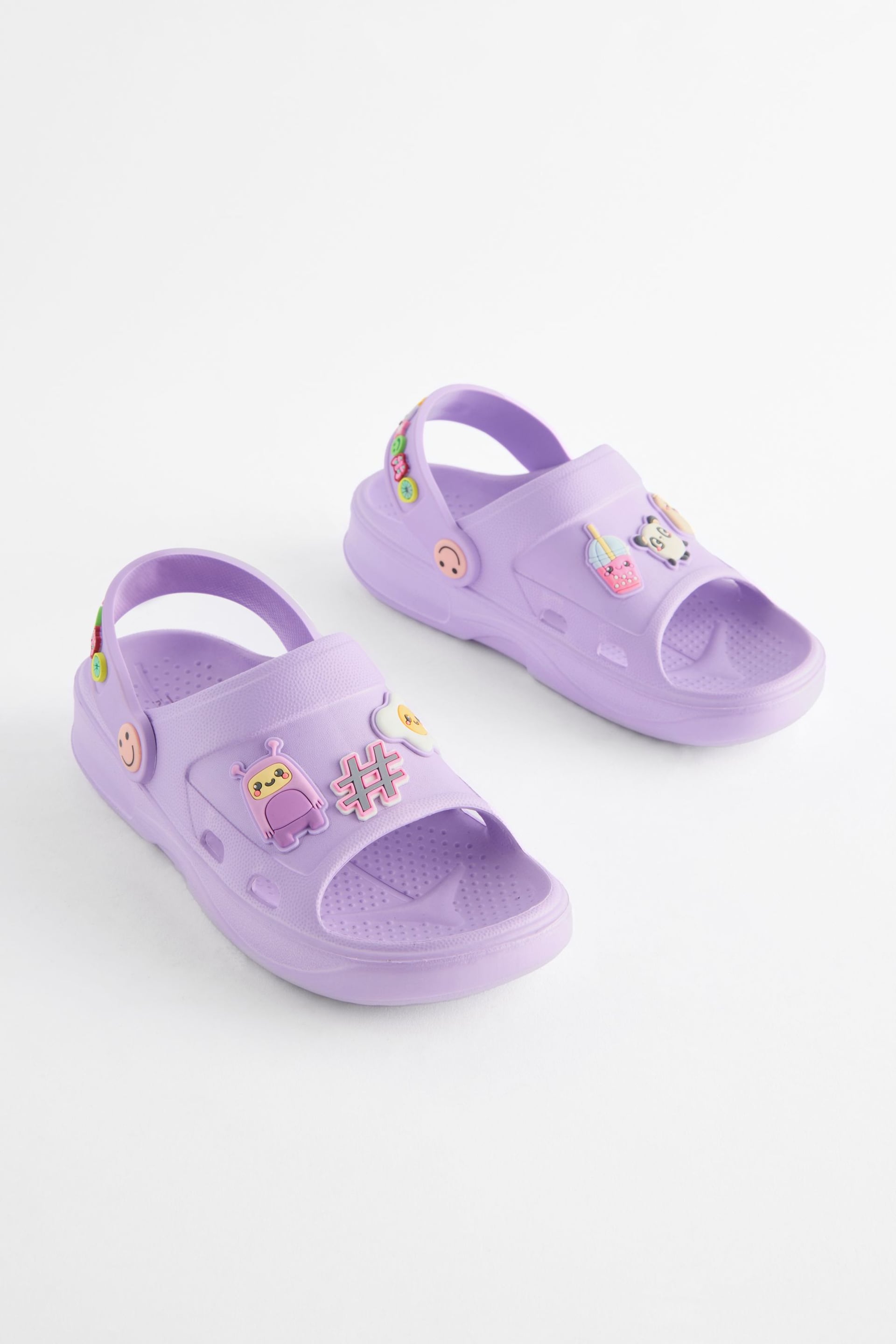 Purple Character Badge Clogs - Image 5 of 9