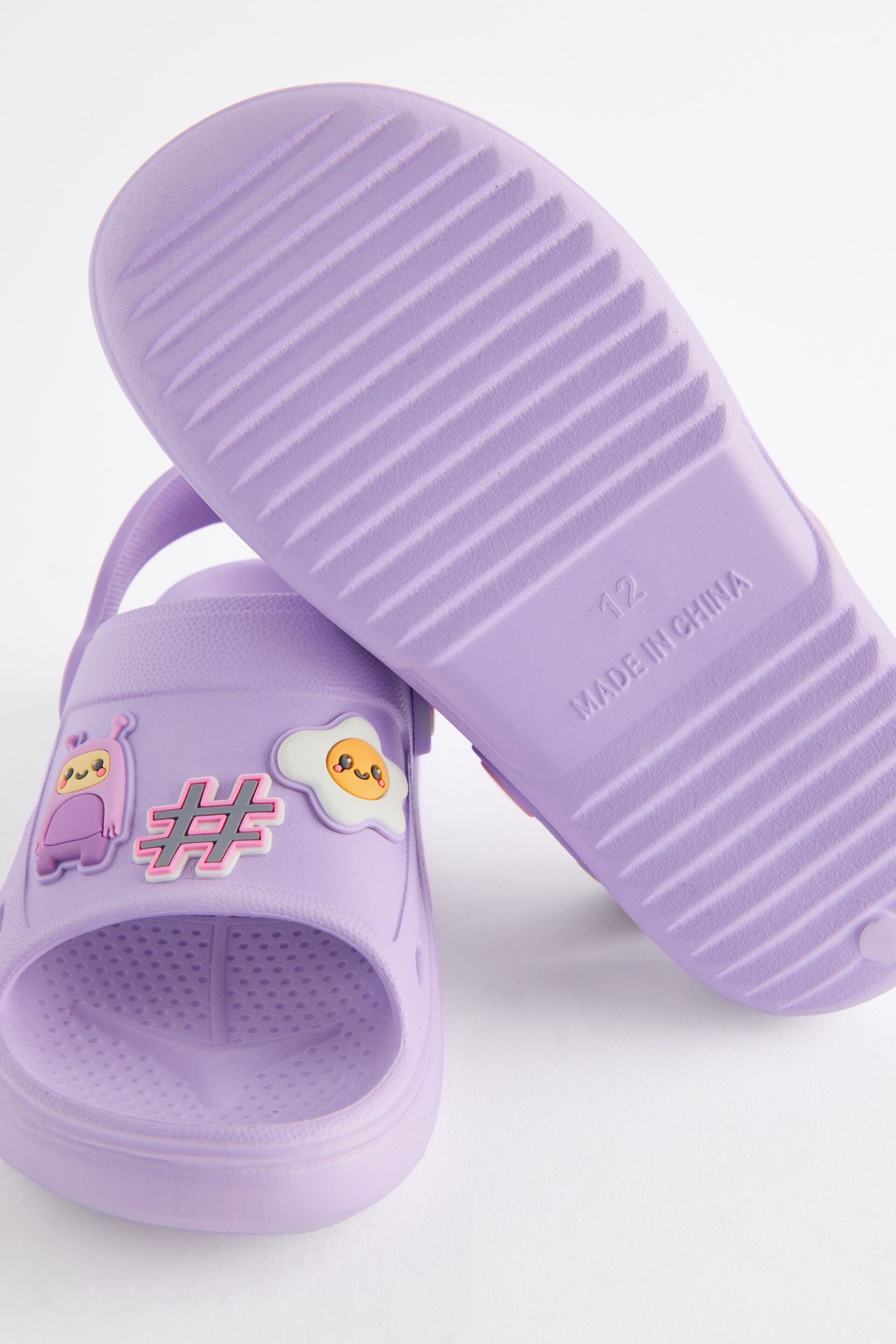 Purple Character Badge Clogs - Image 9 of 9