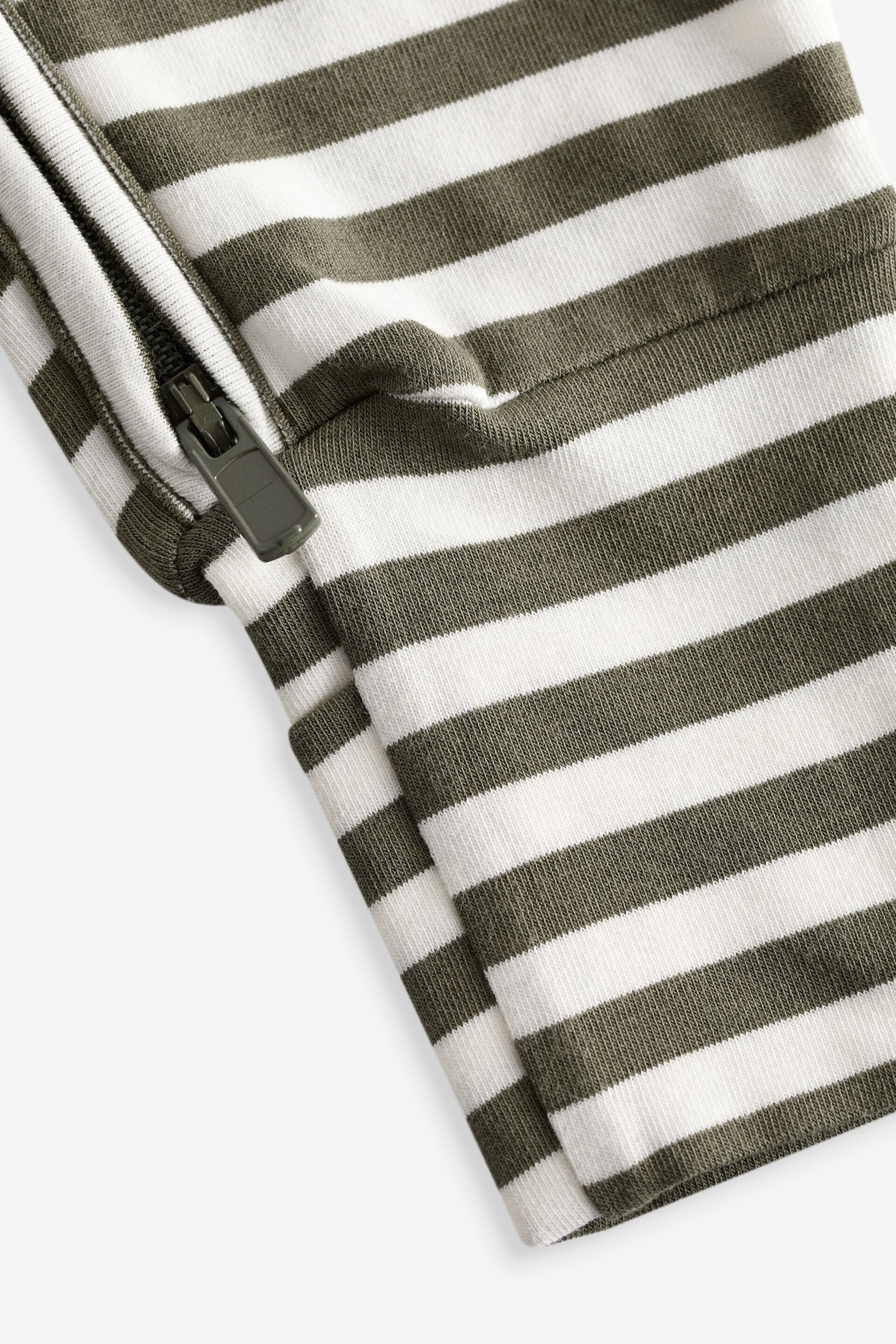 Bonds Green Stripe Zip Sleepsuit - Image 6 of 7