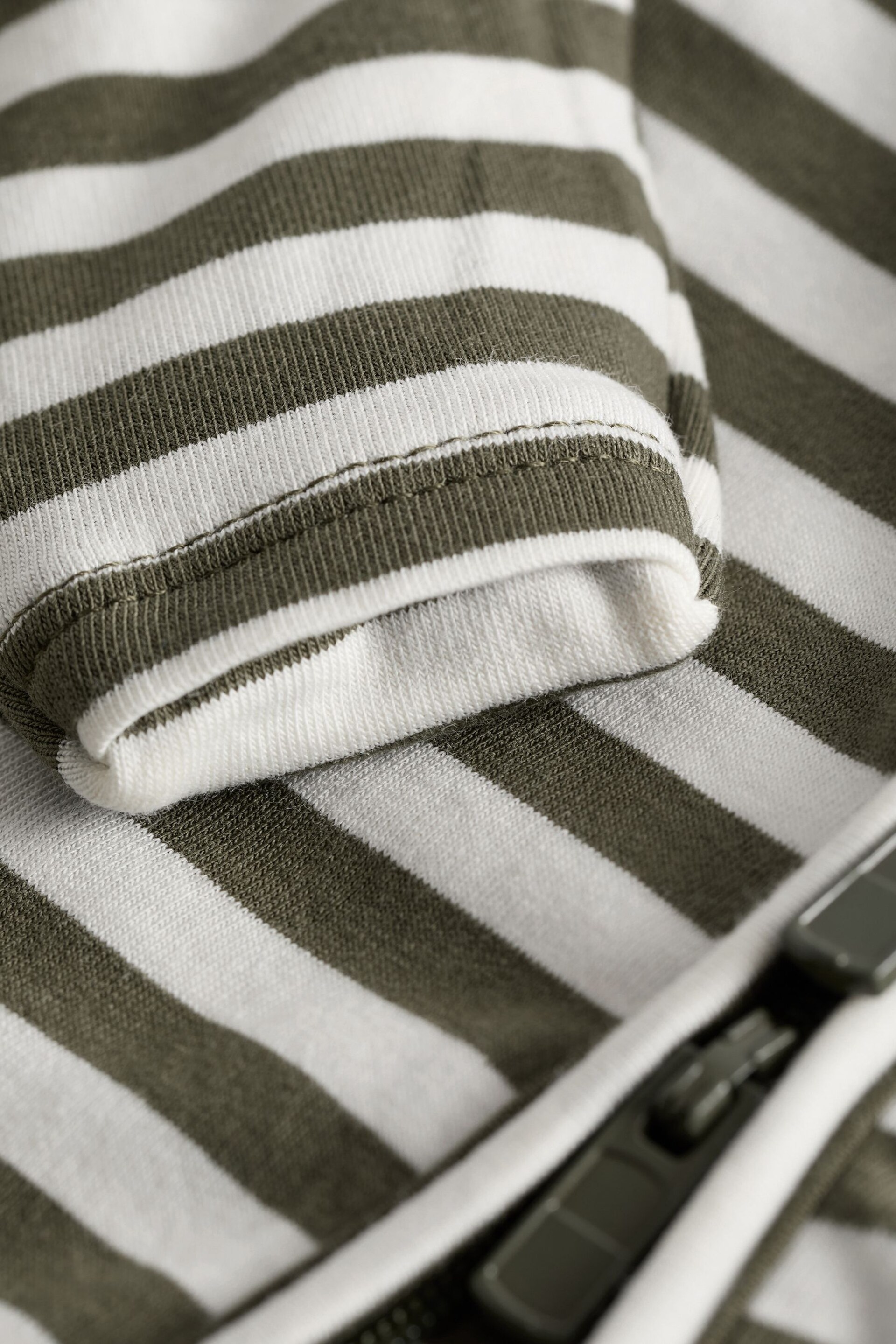 Bonds Green Stripe Zip Sleepsuit - Image 7 of 7