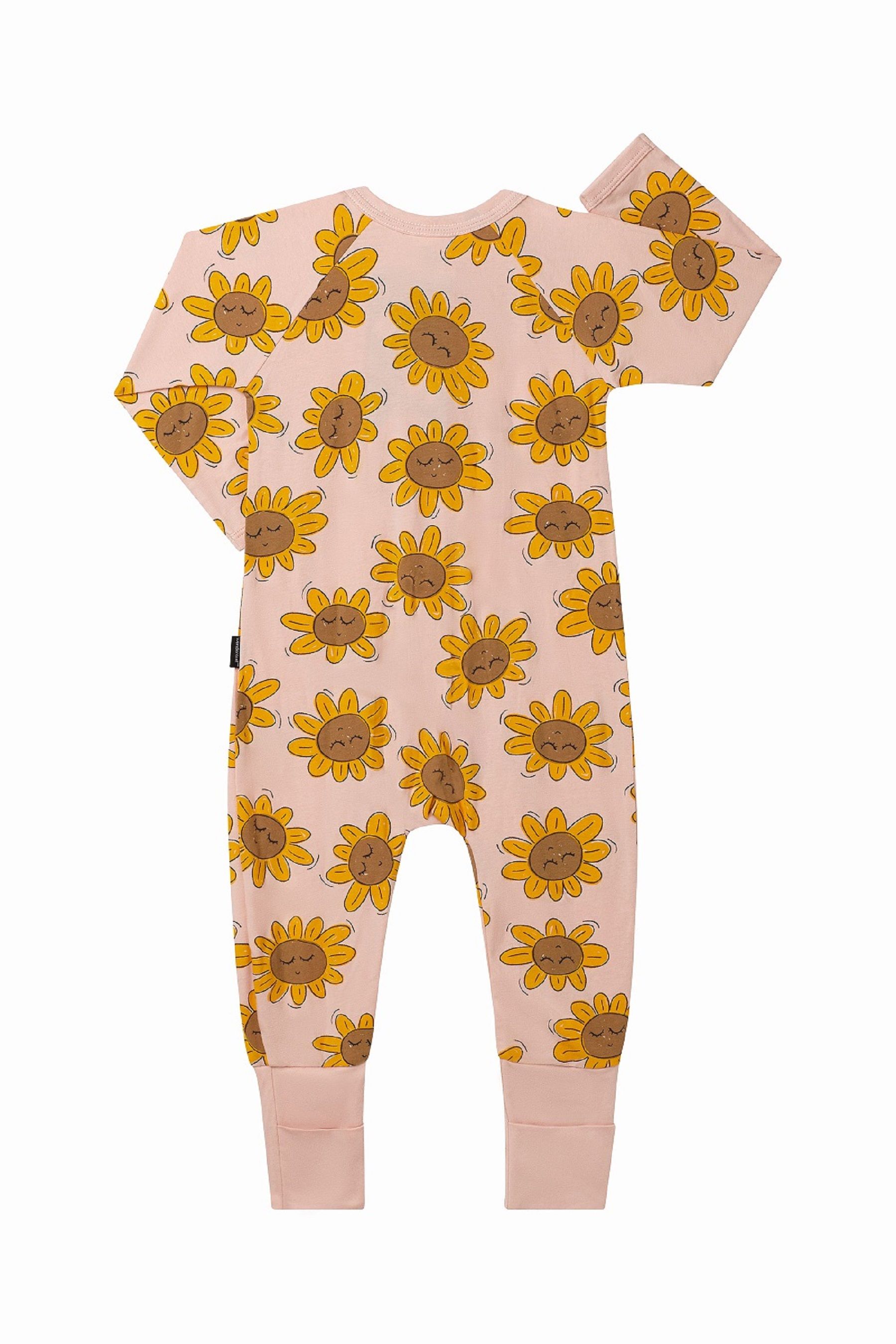 Buy Bonds Yellow Retro Sunflower Print Zip Sleepsuit from the Next UK online shop