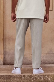 Neutral Slim Fit Waffle Texture Suit Trousers - Image 3 of 9