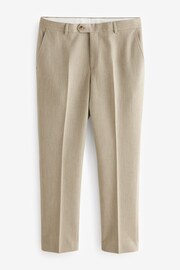 Neutral Slim Fit Waffle Texture Suit Trousers - Image 6 of 9