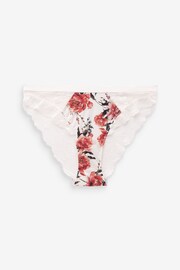 Red Floral Print/Green Lace Trim High Leg Knickers 2 Pack - Image 10 of 11