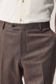 Brown Slim Fit Stripe Suit Trousers - Image 5 of 10