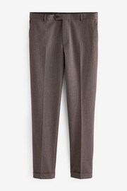 Brown Slim Fit Stripe Suit Trousers - Image 7 of 10