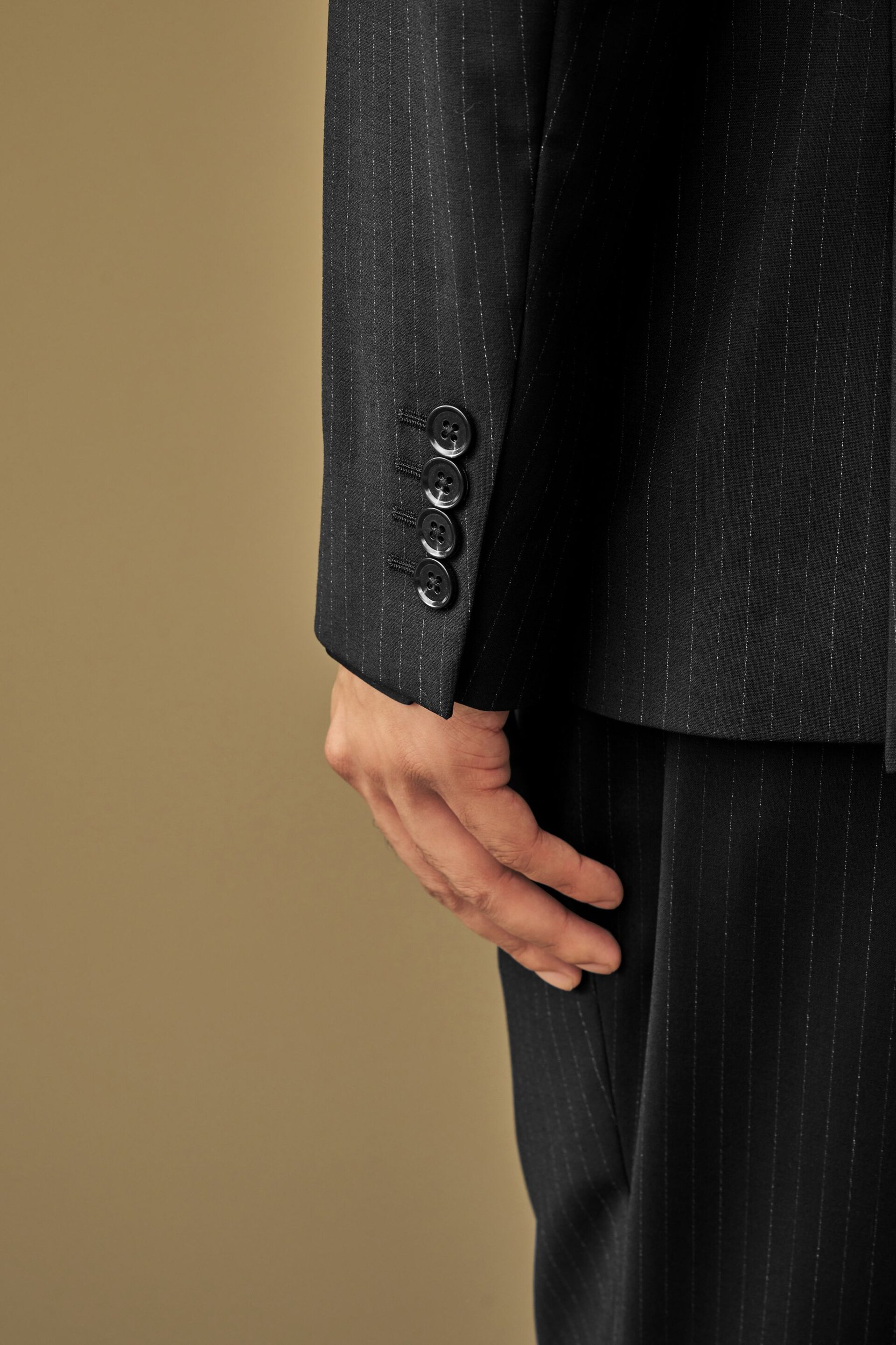 Black Stripe Suit: Jacket - Image 5 of 10