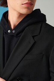 Black EDIT Relaxed Fit Textured Suit: Jacket - Image 4 of 10