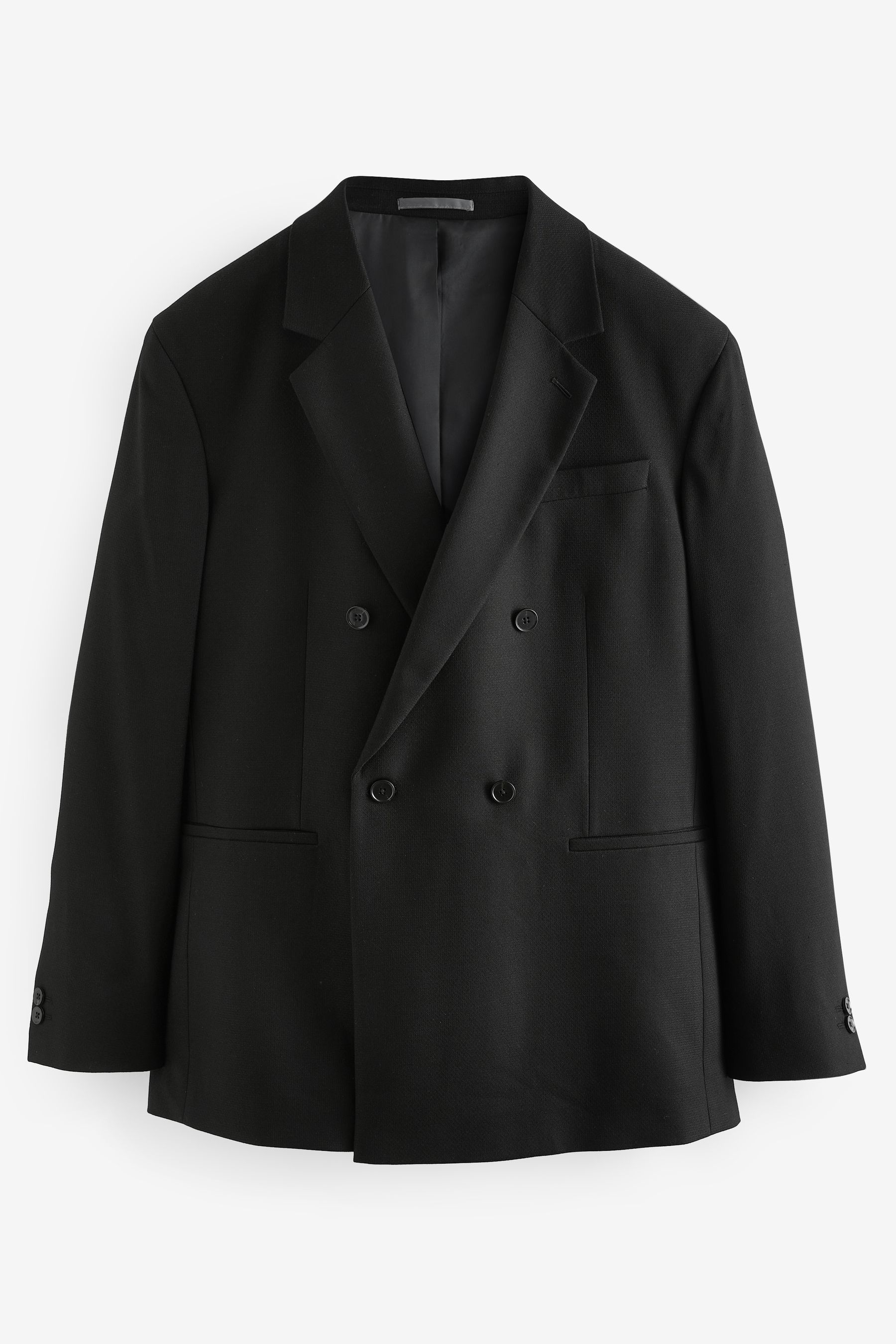 Buy Black EDIT Relaxed Fit Textured Suit Jacket from Next Luxembourg