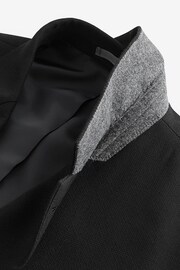 Black EDIT Relaxed Fit Textured Suit: Jacket - Image 7 of 10