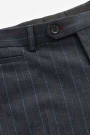 Navy Blue Tailored Fit Stripe Suit Trousers - Image 7 of 9