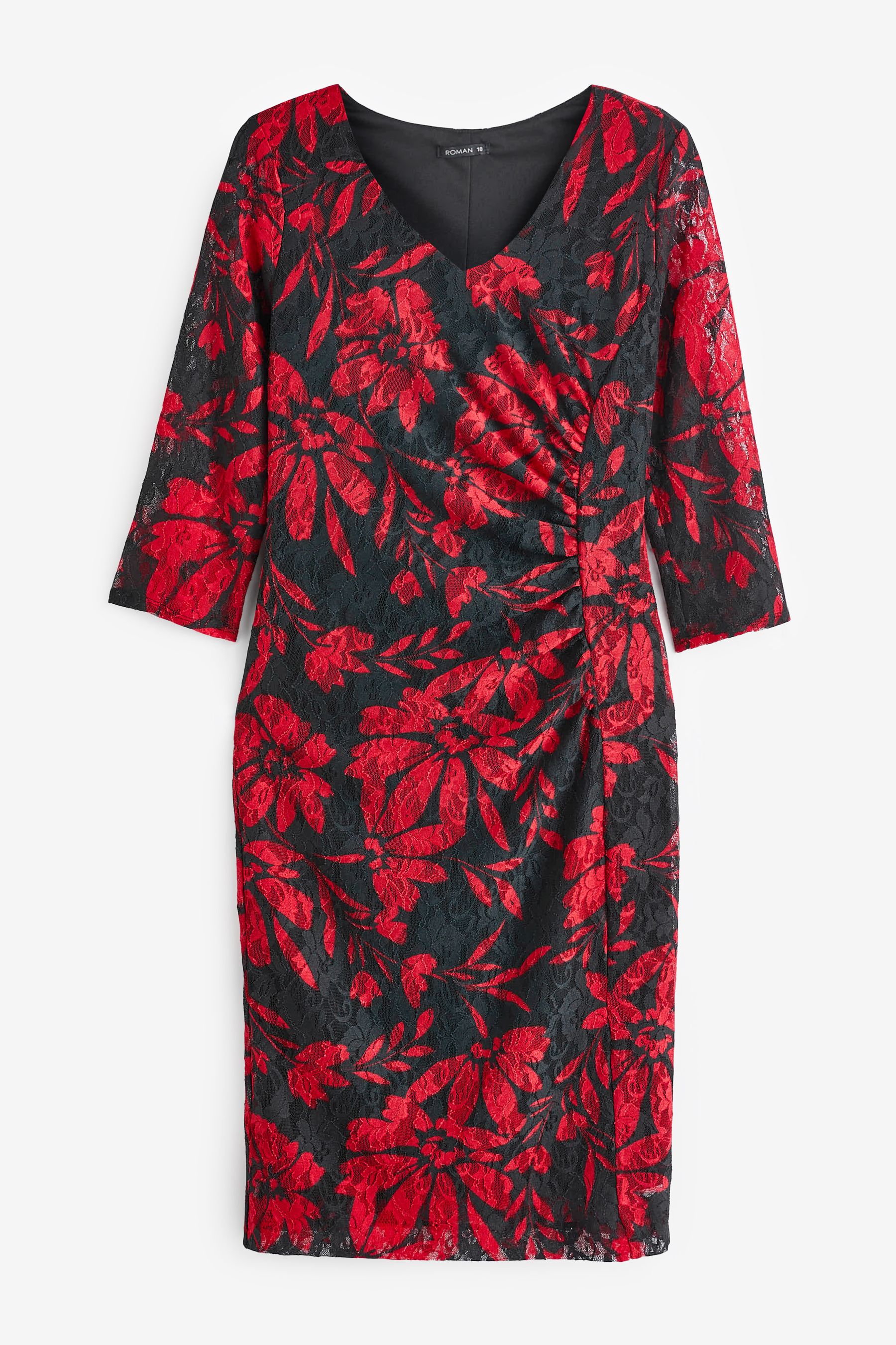 Roman red and black dress cheap
