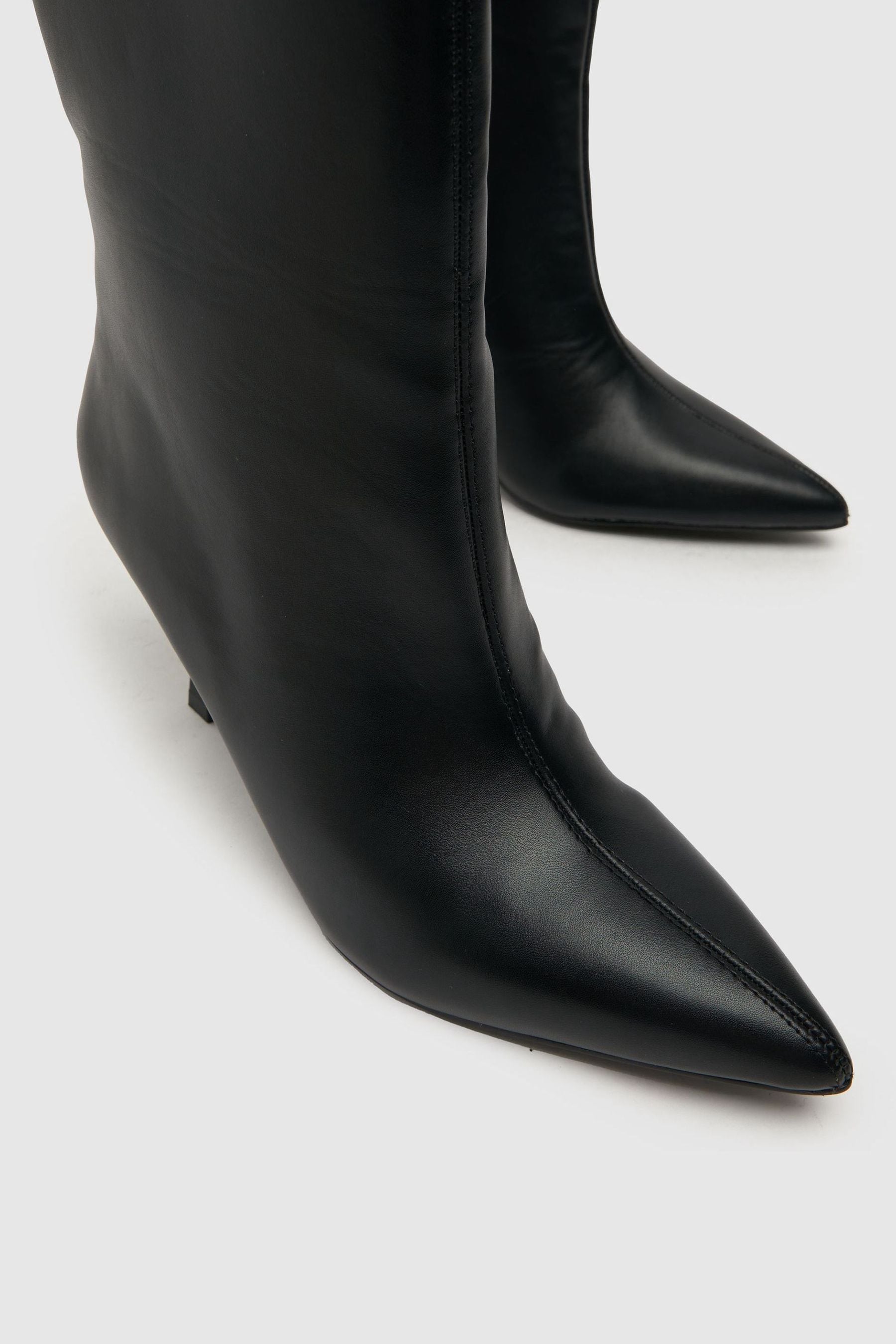 Buy Schuh Dame Pointed Knee Black Boots from the Next UK online shop