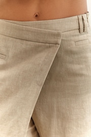 Neutral Rochelle Linen Blend Skort - Image 3 of 5