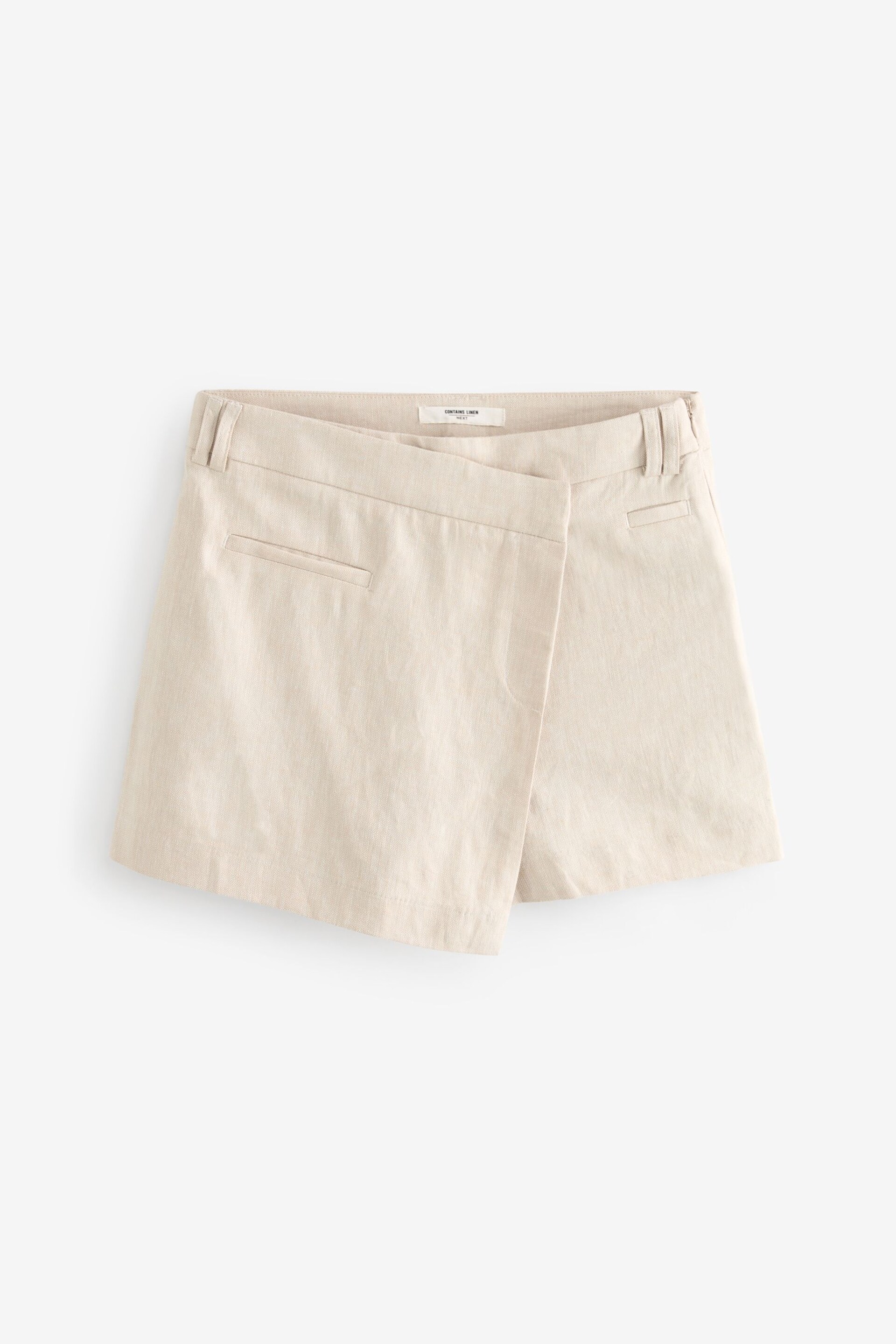 Neutral Rochelle Linen Blend Skort - Image 4 of 5