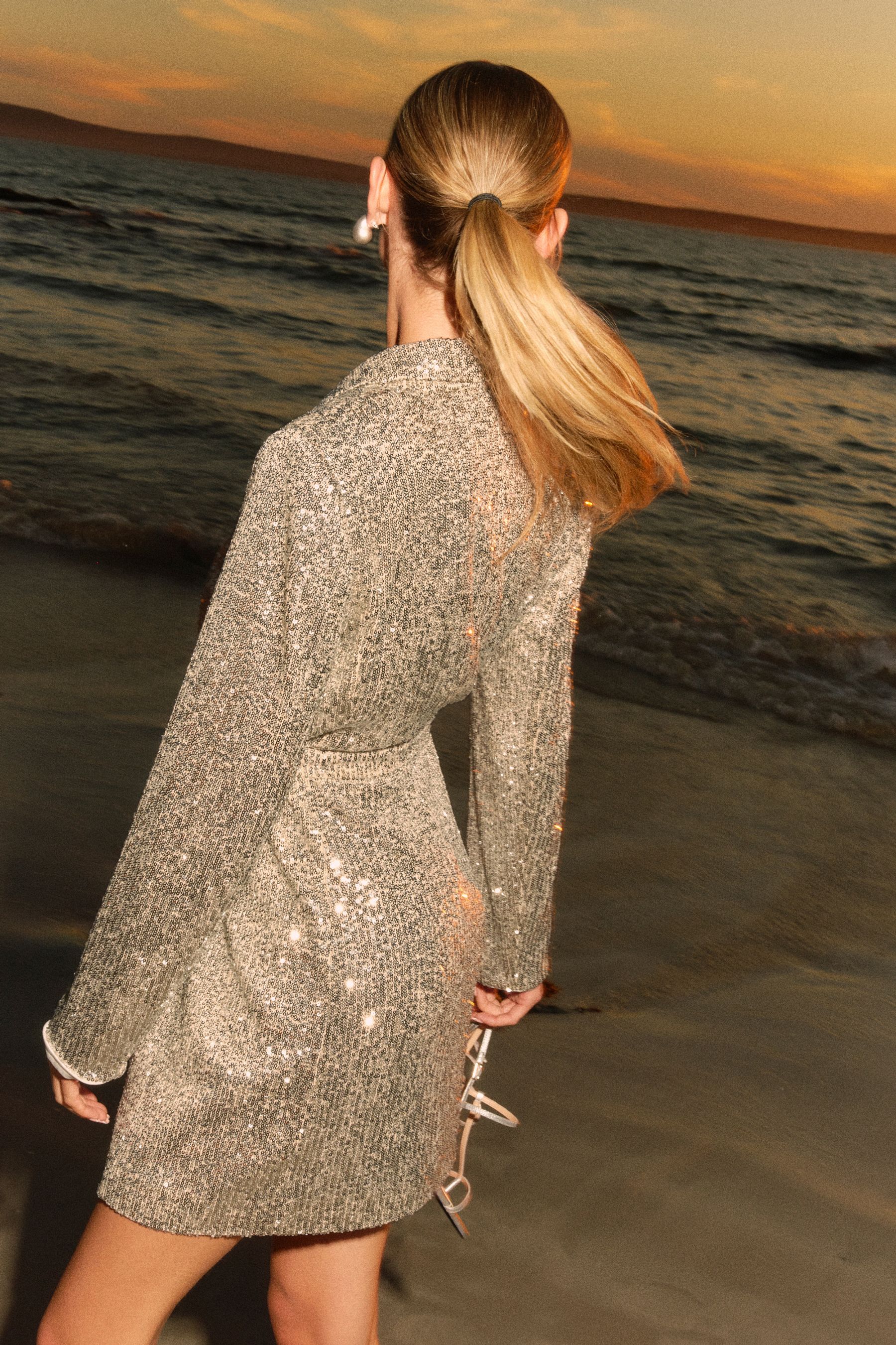 Buy Silver Sequin Blazer Dress from the Next UK online shop