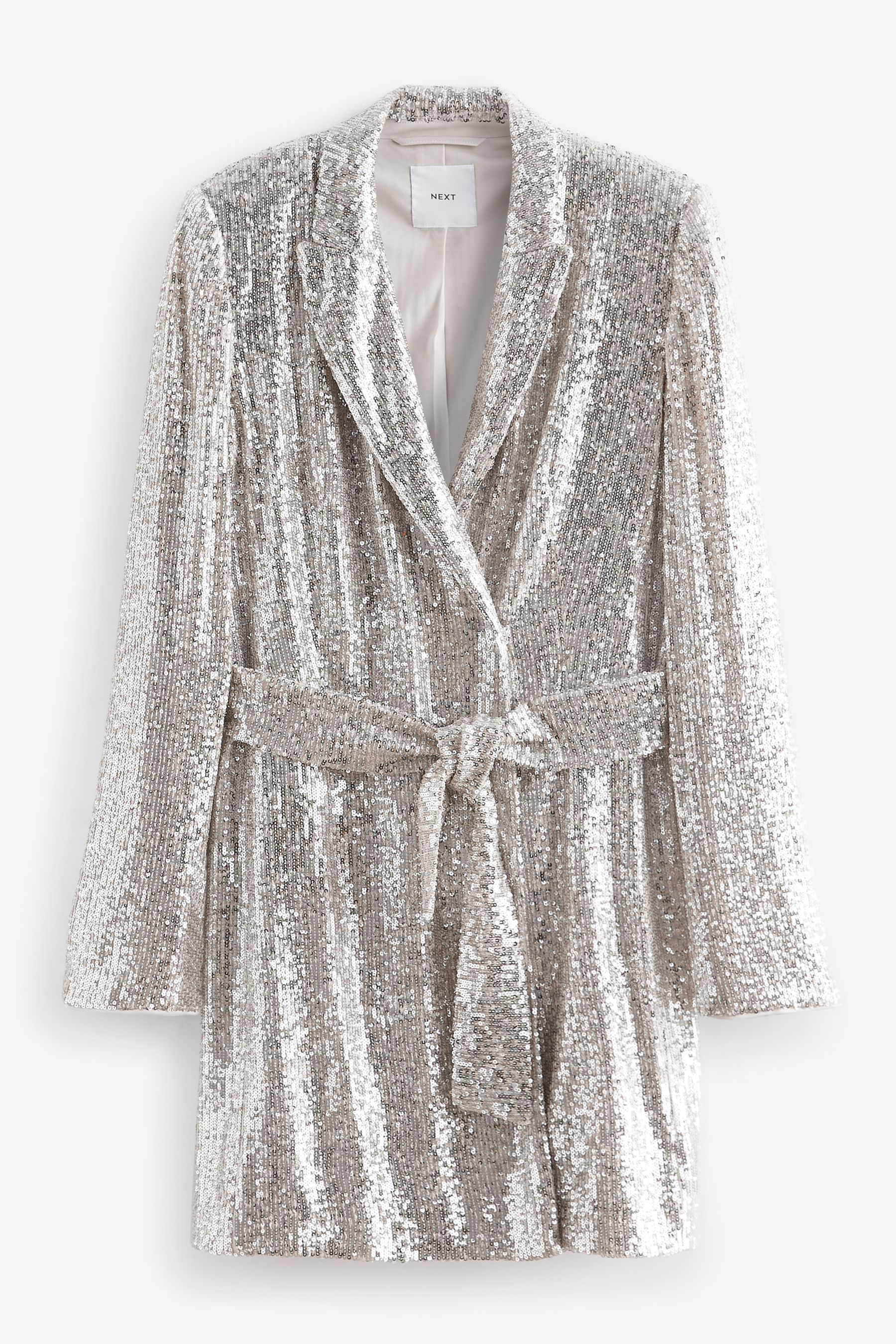 Buy Silver Sequin Blazer Dress from the Next UK online shop