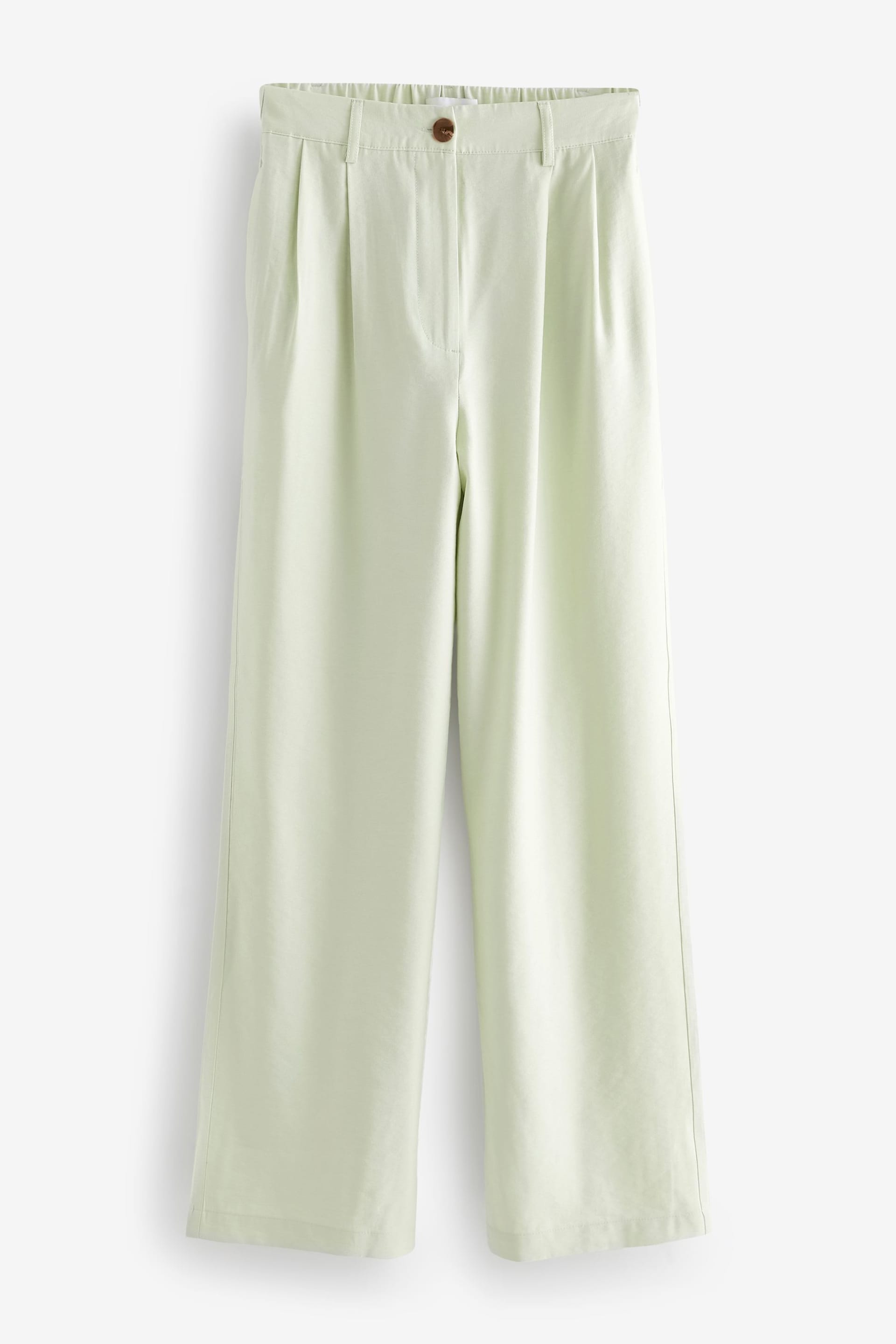 Mint Green Elasticated Back Wide Leg Trousers - Image 5 of 6