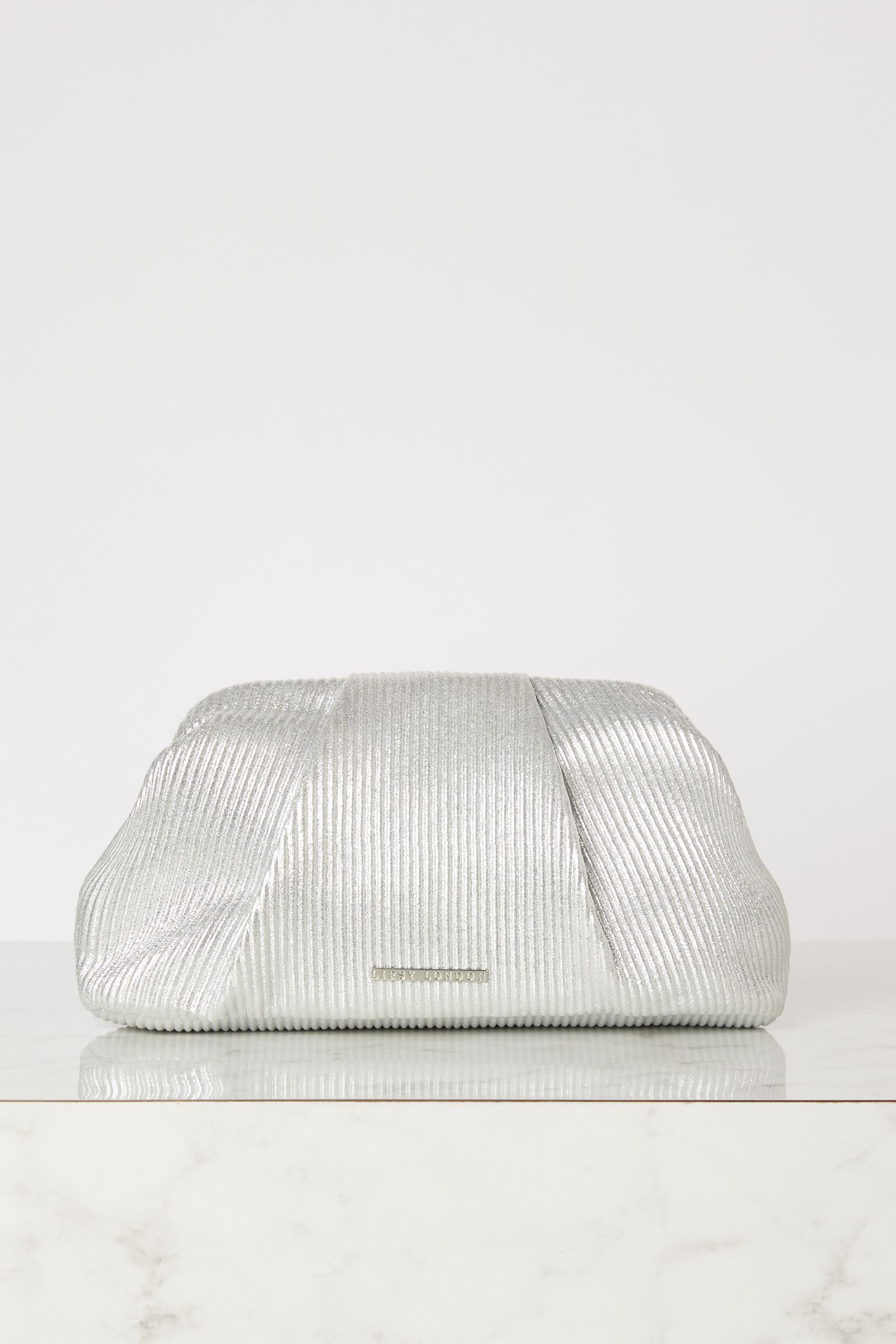 Lipsy silver clutch bag deals